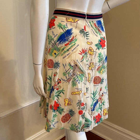 J Crew Factory Hawaiian Print Skirt, Size 4, Hula Girl, Pineapple SIZE 14 - Picture 5 of 12